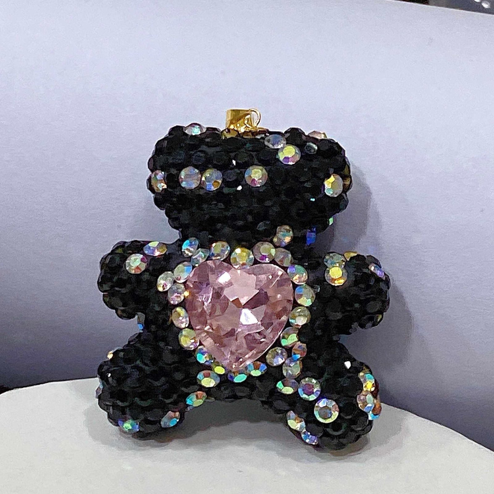 NEW Authentic SWAROVSKI Black 18k Gold Pendant Clasp