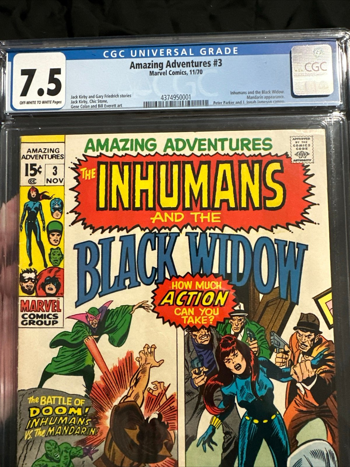 Marvel Amazing Advenutures #3 1970 Black Widow and The Defenders CGC 7.5