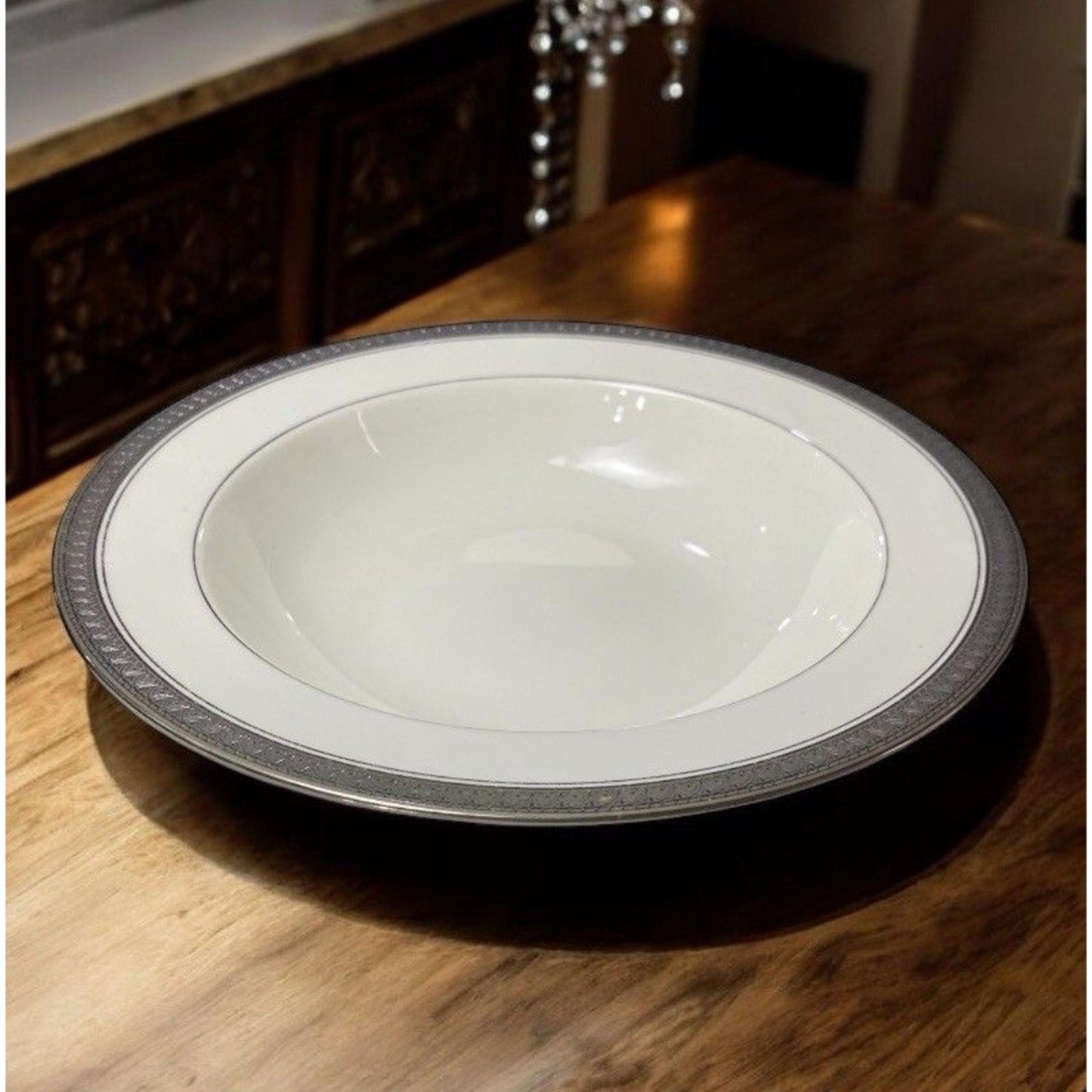 VTG Mikasa Fine China Vegetable Serving Bowl Palatial Platinum L3235
