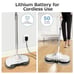 AlfaBot WS-24 Cordless Electric Mop, Electric Spin Mop for Floor Cleaning LED