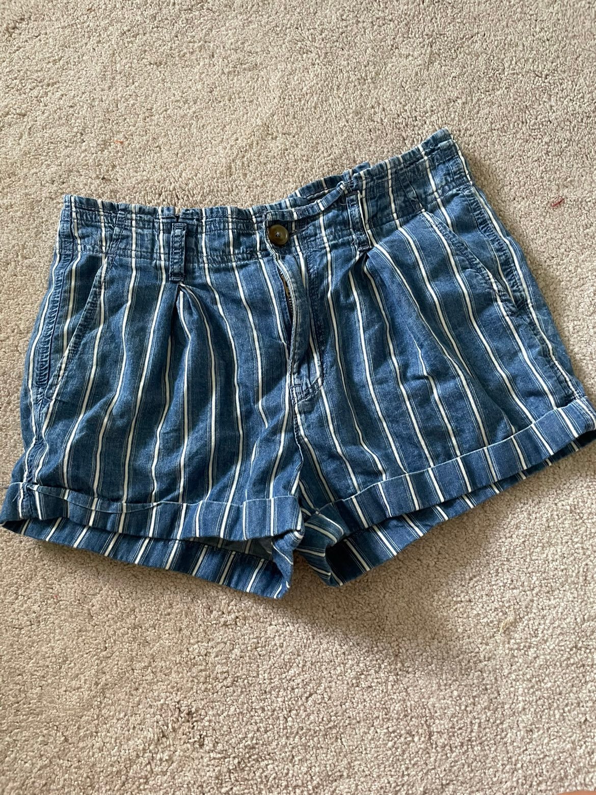 American eagle striped mom shorts