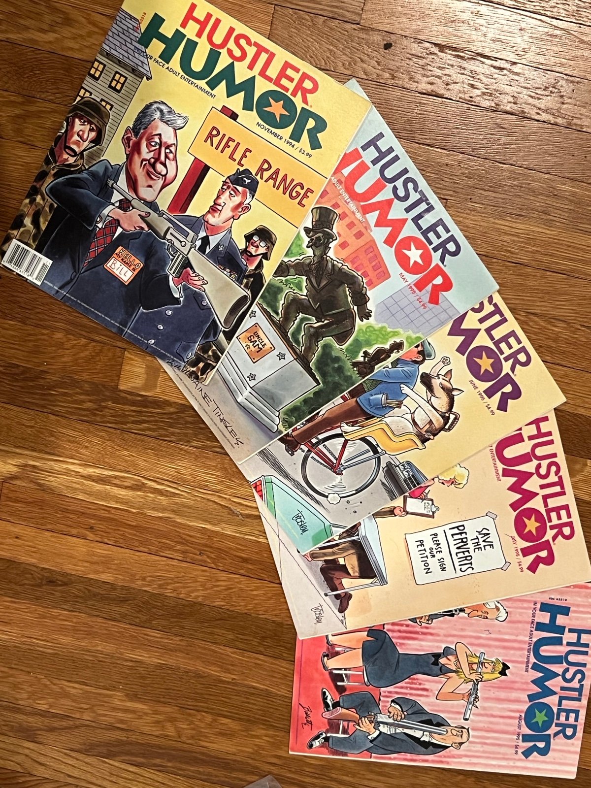 Hustler humor magazine cartoon animated issue adult entertainment lot of 5