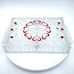 Vintage Walther Crystal GlassGermany Red Hearts Pattern Deli Tray Divided Dish