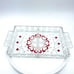 Vintage Walther Crystal GlassGermany Red Hearts Pattern Deli Tray Divided Dish