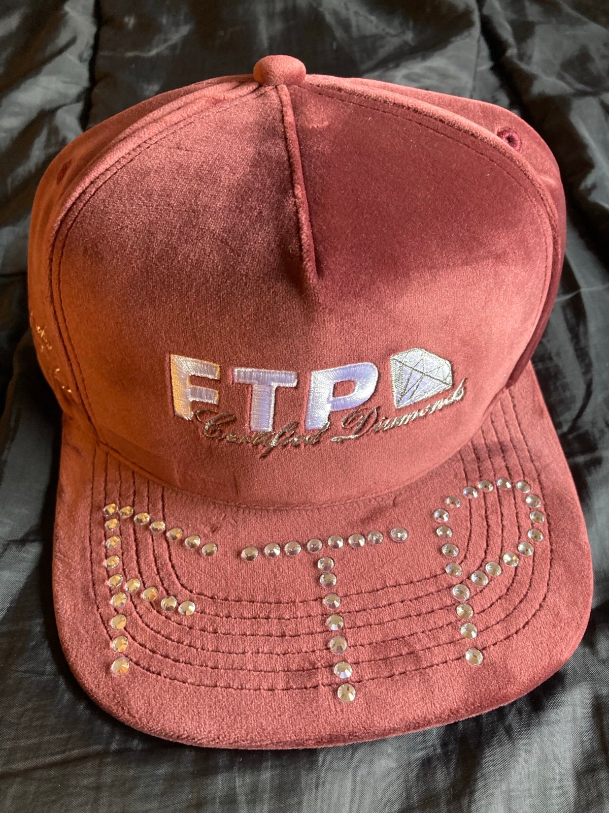NEW UNWORN FTP DIAMOND DEALER 5 PANEL HAT (MAROON)