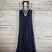 Hoaglund New Flawed Women's 100%Silk Blue Sequins Halter Dress Size 14