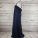 Hoaglund New Flawed Women's 100%Silk Blue Sequins Halter Dress Size 14
