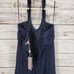 Hoaglund New Flawed Women's 100%Silk Blue Sequins Halter Dress Size 14