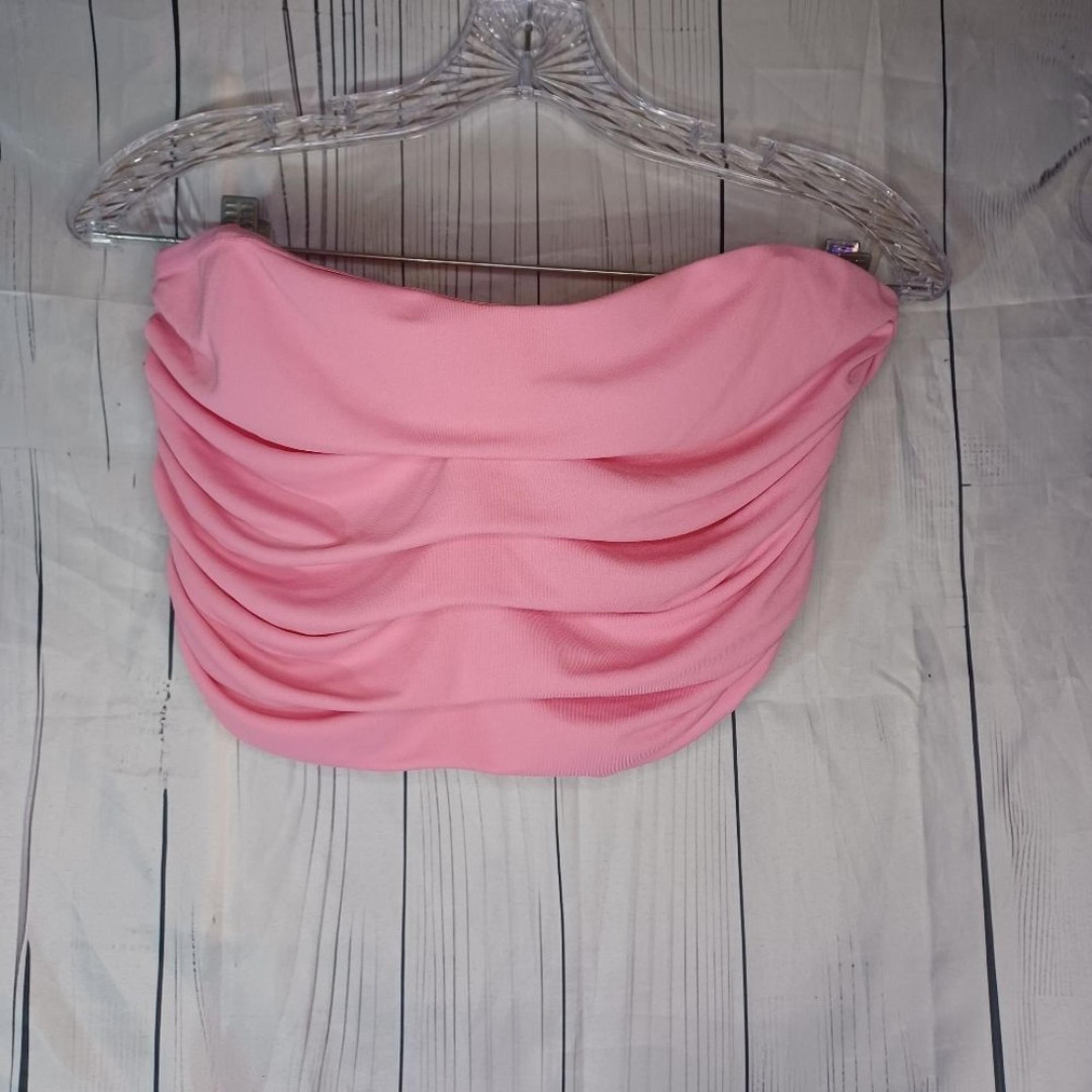 L.A. Hearts Pink Strapless Ruched Top