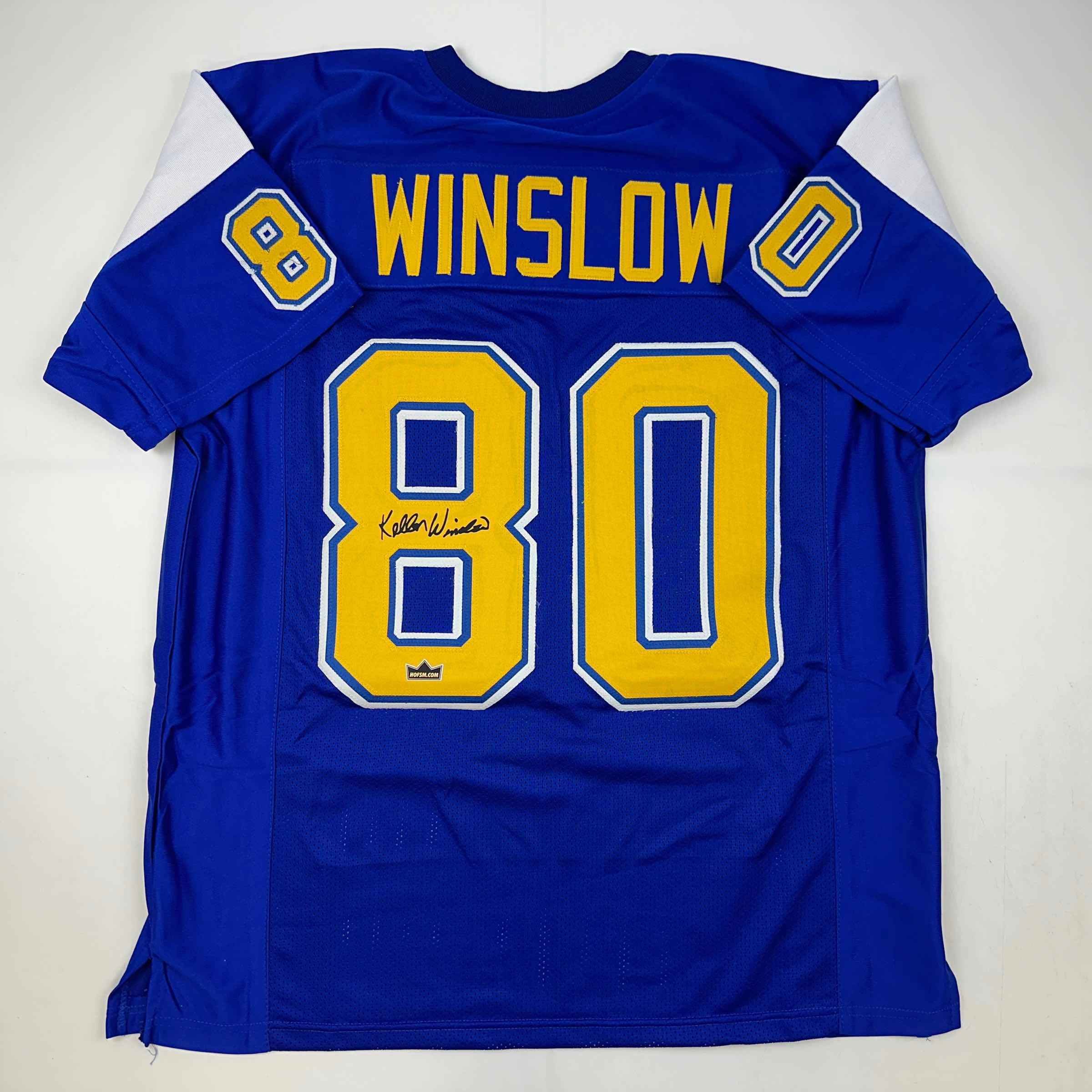 Facsimile Autographed Kellen Winslow Sr. San Diego Blue Auto Jersey Size Men's