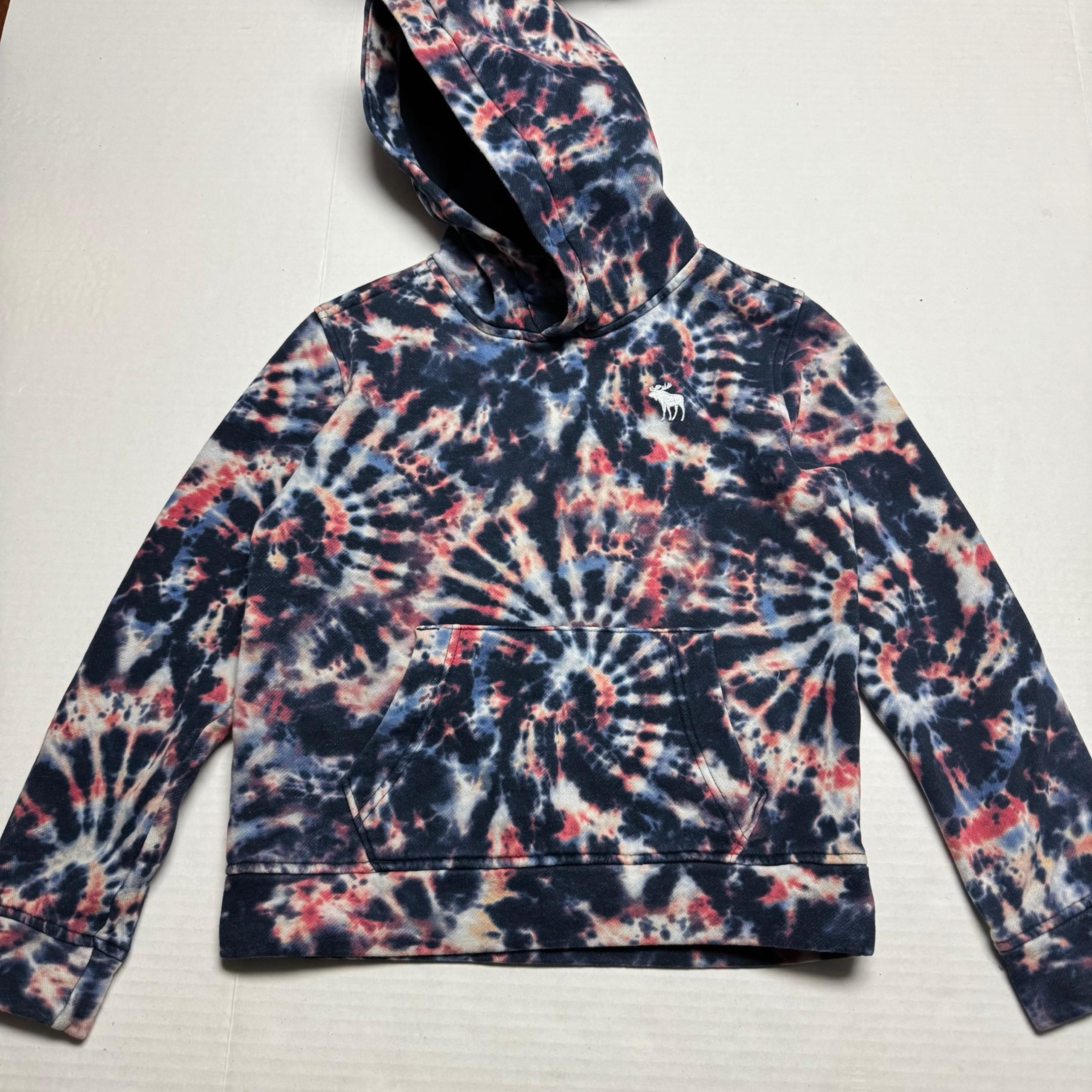 Abercrombie Kids Unisex Tie Dye Hoodie Size: 9/10