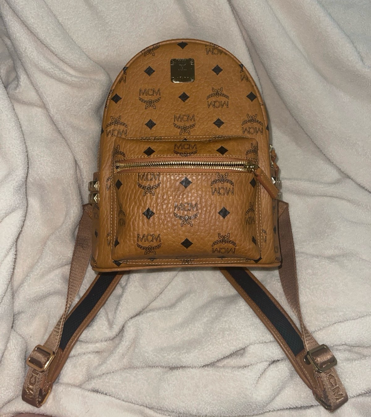 Authentic mini studded MCM Backpack