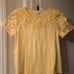Charter Club Crochet neck and lace sleeves knit top NWT size Large
