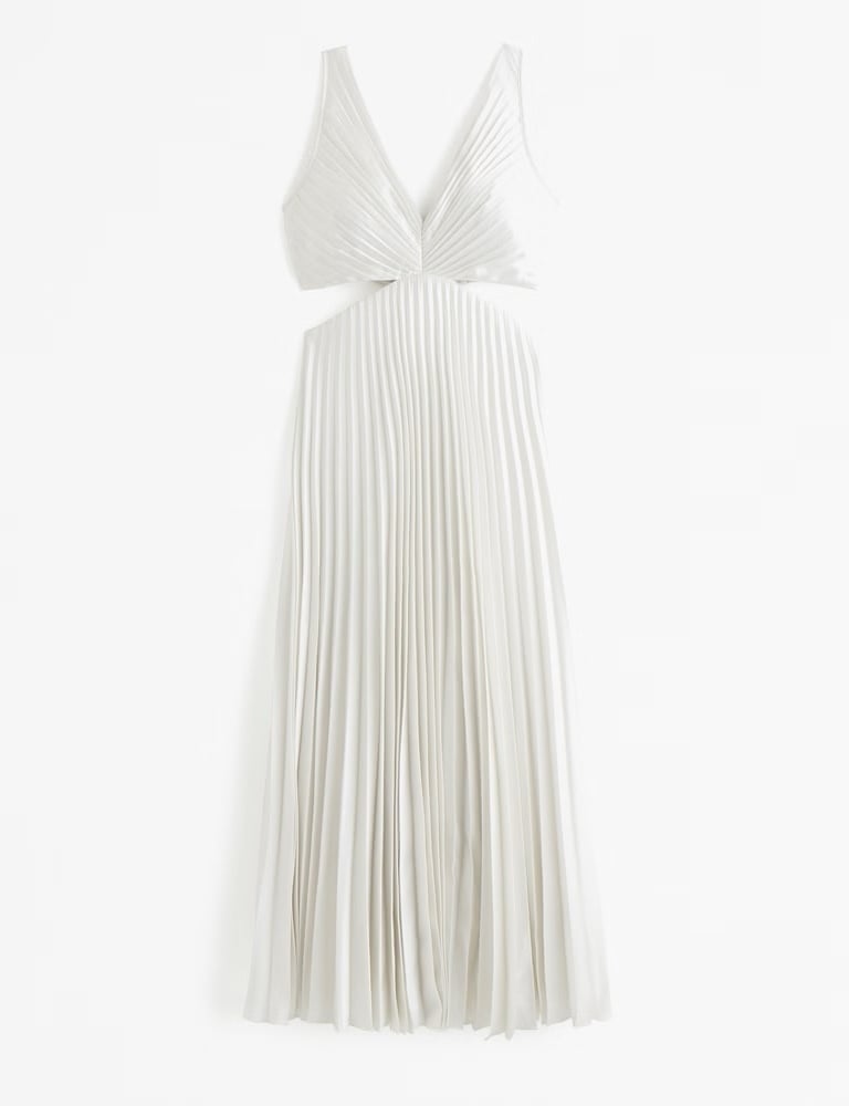 Abercrombie Giselle Pleated Cutout Maxi Dress