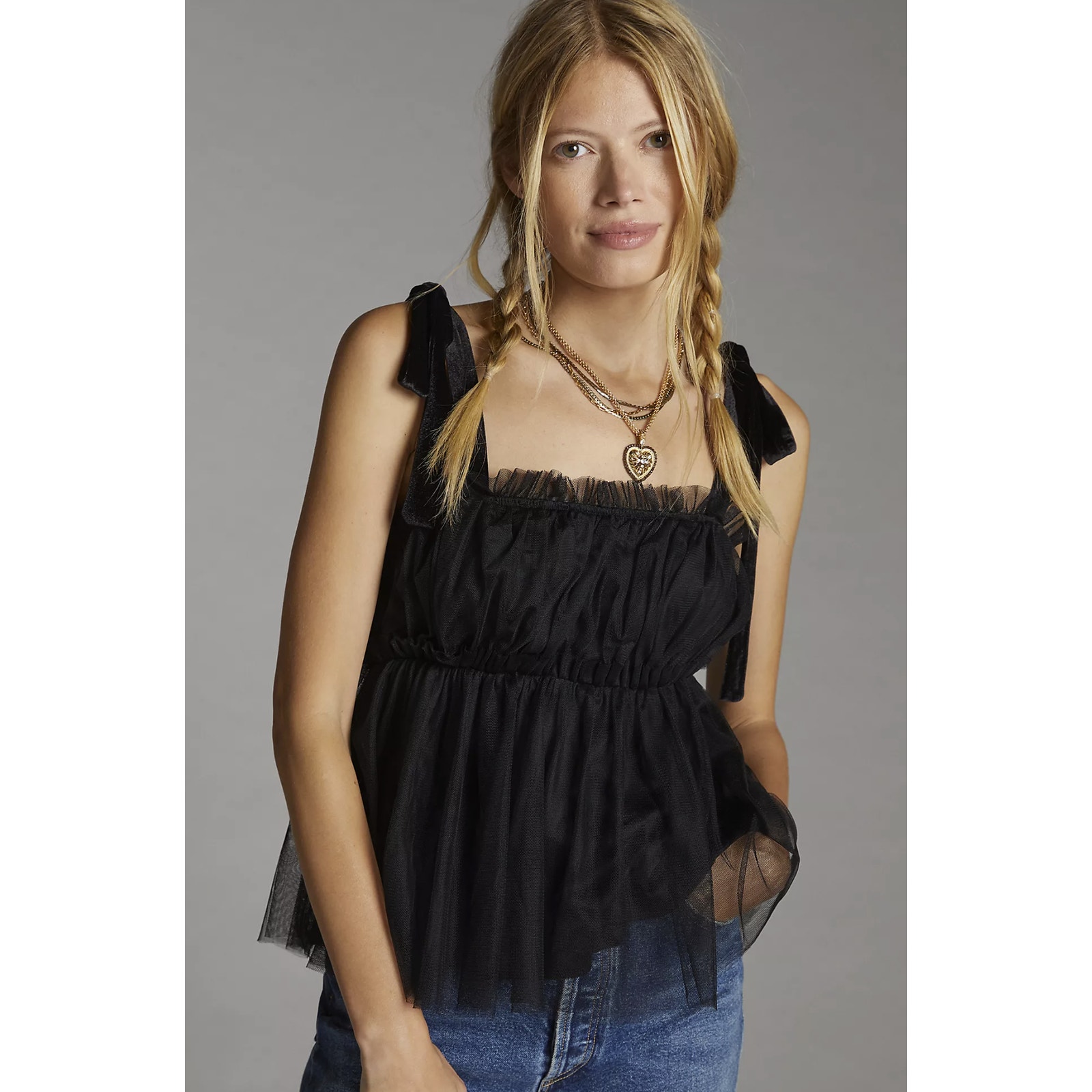 Anthropologie Sunday in Brooklyn Tulle Tank - New Small