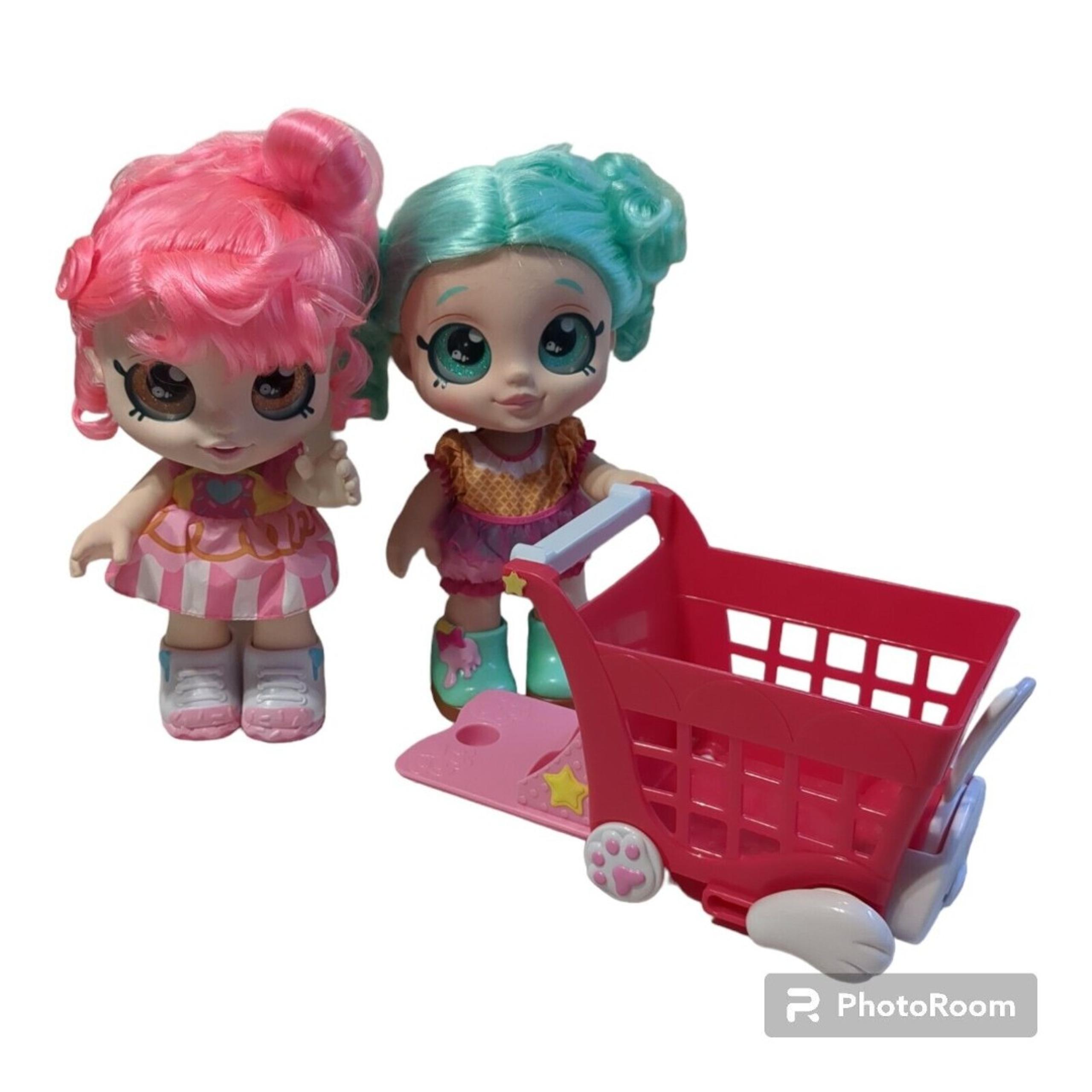 Kindi Kids Friends, Donatina,Jessicake With Shopping Cart. Pre-School 10" Doll