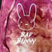 Bad Bunny Women's Purple Long Sleeves Tie Dyed Full Zip Hoodie Size L/XL