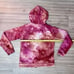 Bad Bunny Women's Purple Long Sleeves Tie Dyed Full Zip Hoodie Size L/XL