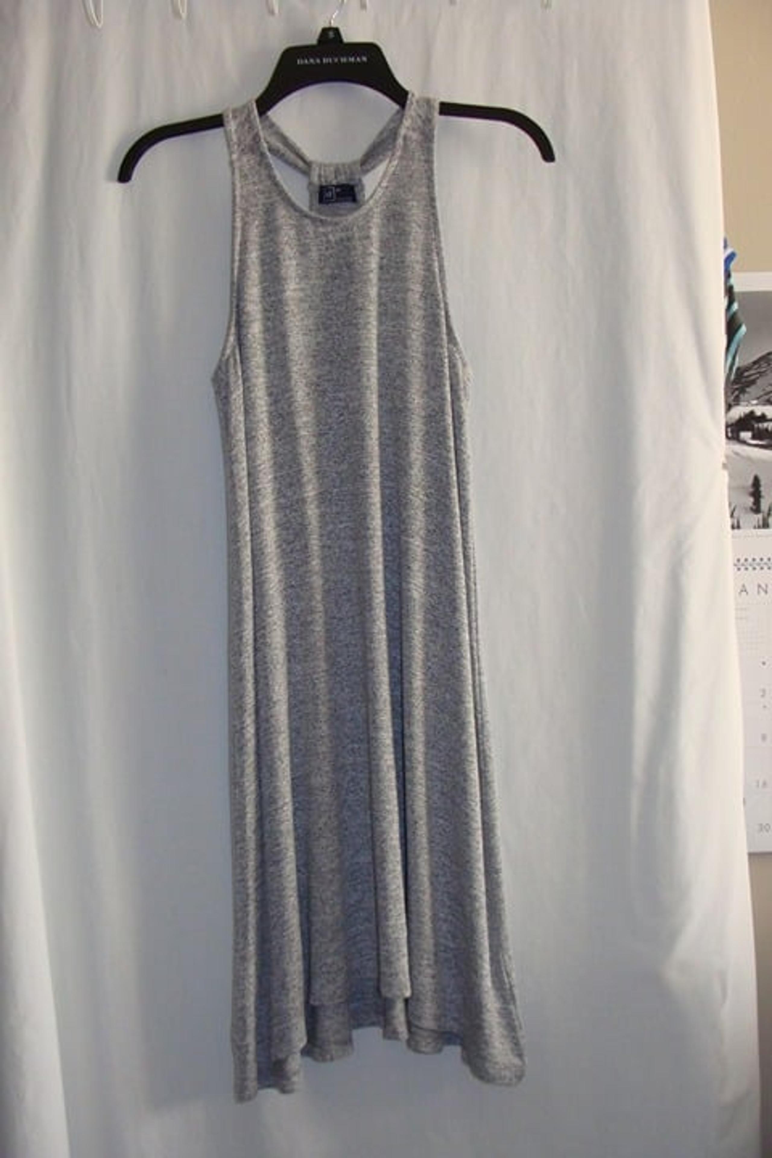 GAP Light Marled Gray RACERBACK Hi-Low TANK DRESS Sz X-SMALL (XS)