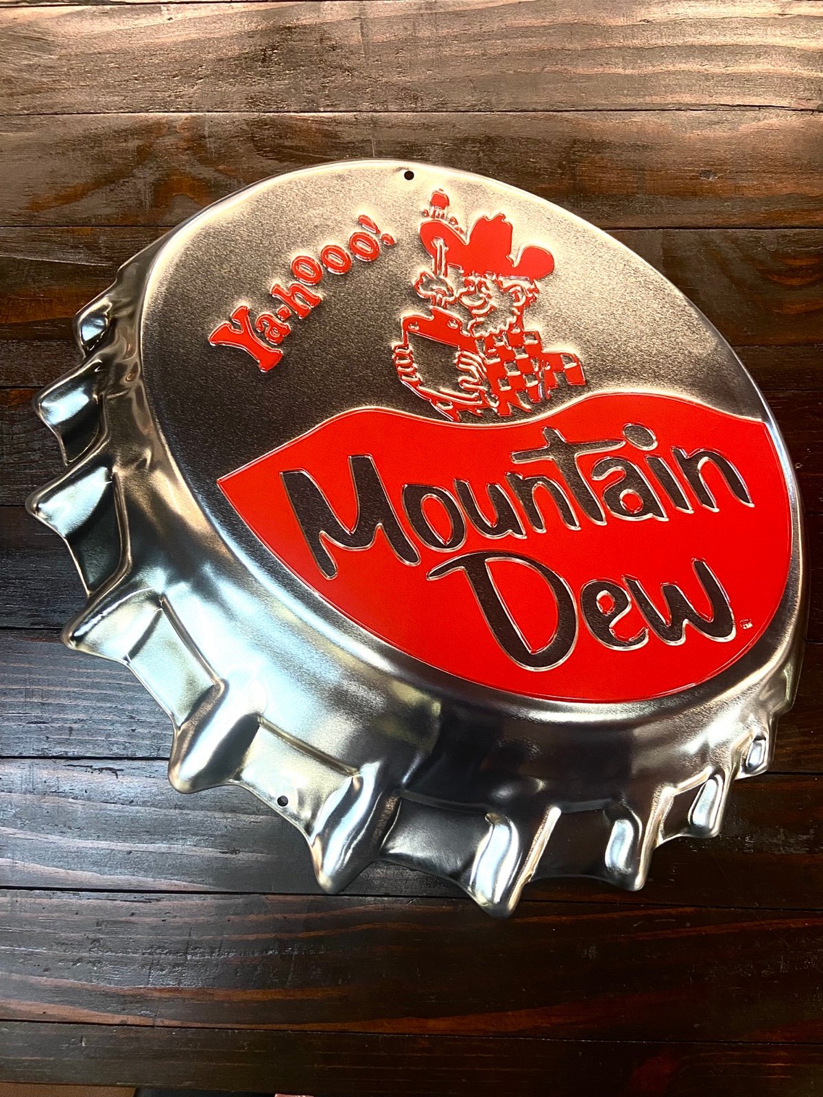 Mountain dew tin sign