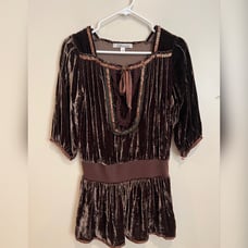 Blumarine Silk Velvet Boho Blouse LIKE NEW