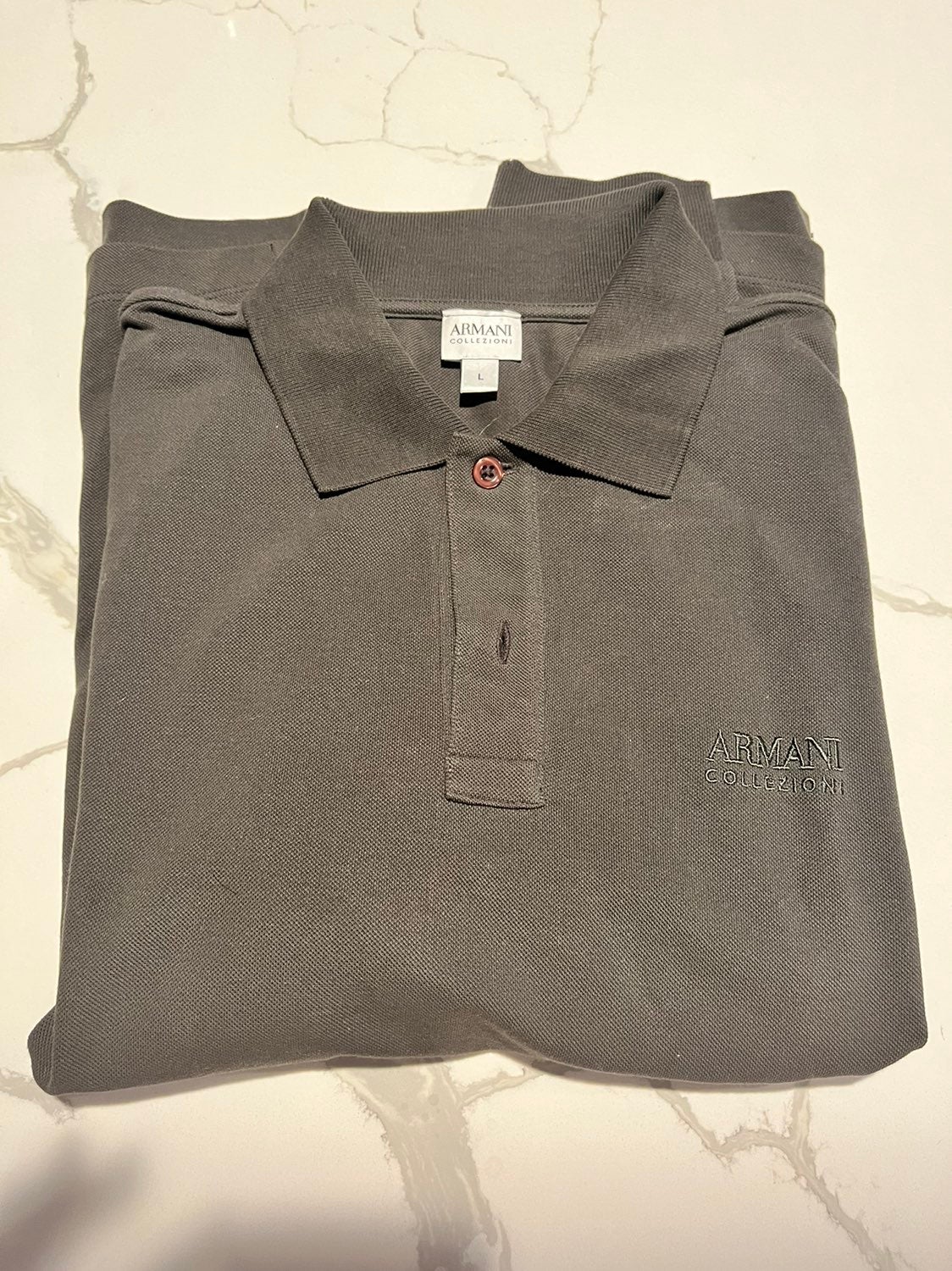 New without tags Armani Collezioni mens khaki shirt slim fit (fits like a Medium