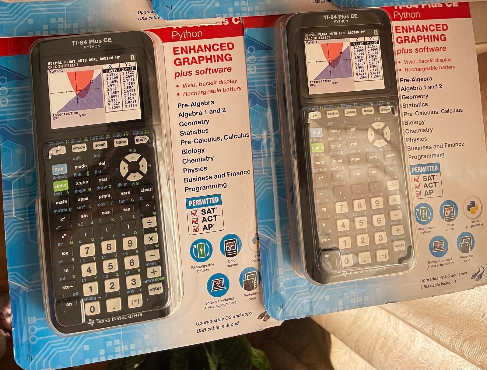Texas Instruments TI-84 Plus CE Calculator + Software lot of 8