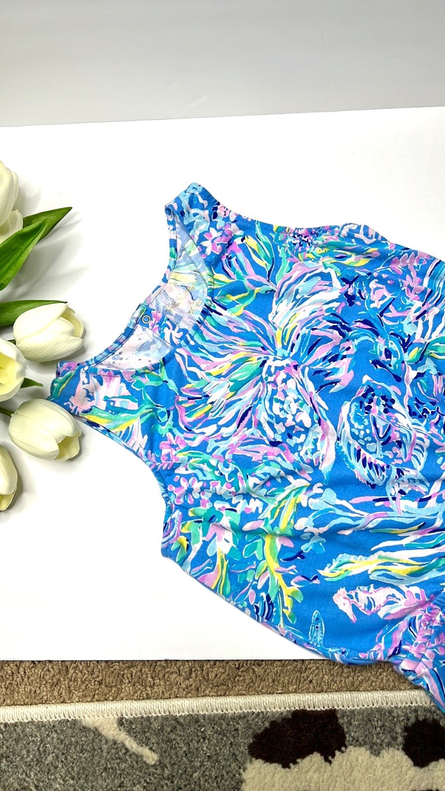 Lilly Pulitzer Girls Printed Romper Size XL (12-14)