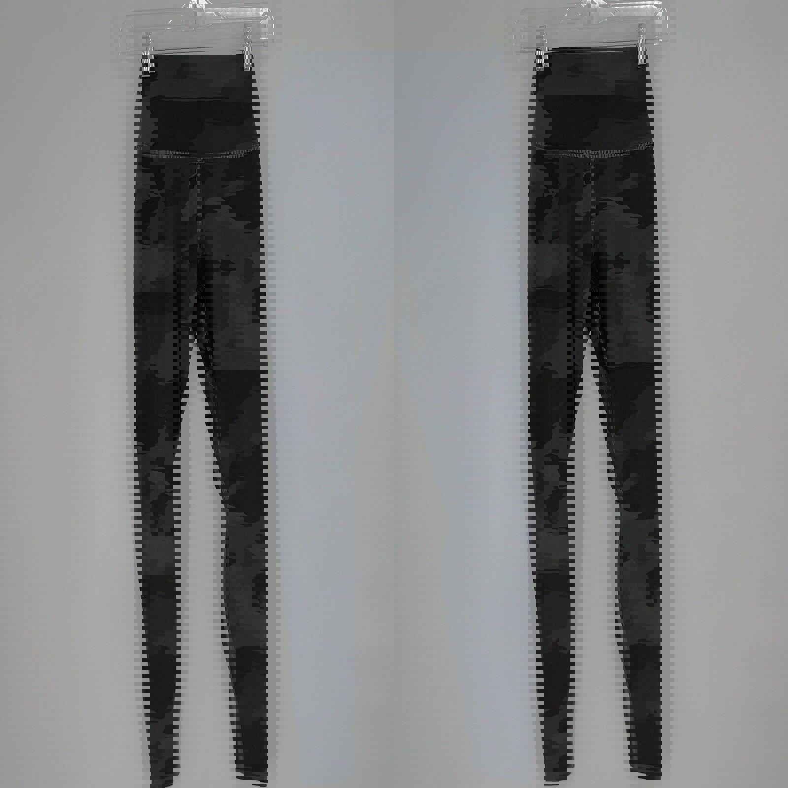 Alo leggings womens XS black gray camo high rise vapor running workout athletic