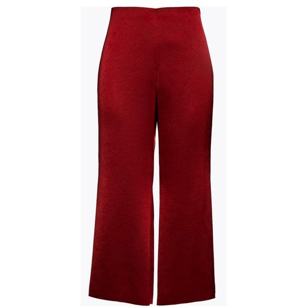 Vince Satin Wide Flare Pants in Currant NWT Size 18