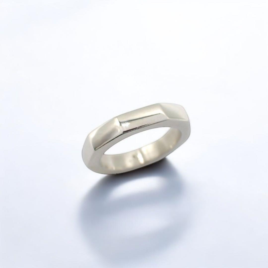 Gucci Octagon 18 Size 925 Ring Men's Silver 3105