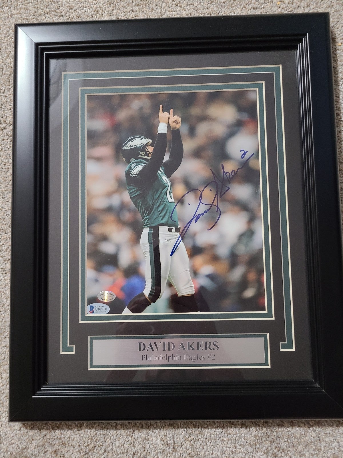 baseball。 David Akers Signed/Framed Photo