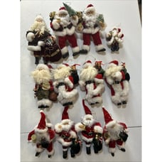 Christmas Lot Of 12 Assorted Santa Claus Ornament Figures 5 -10 in