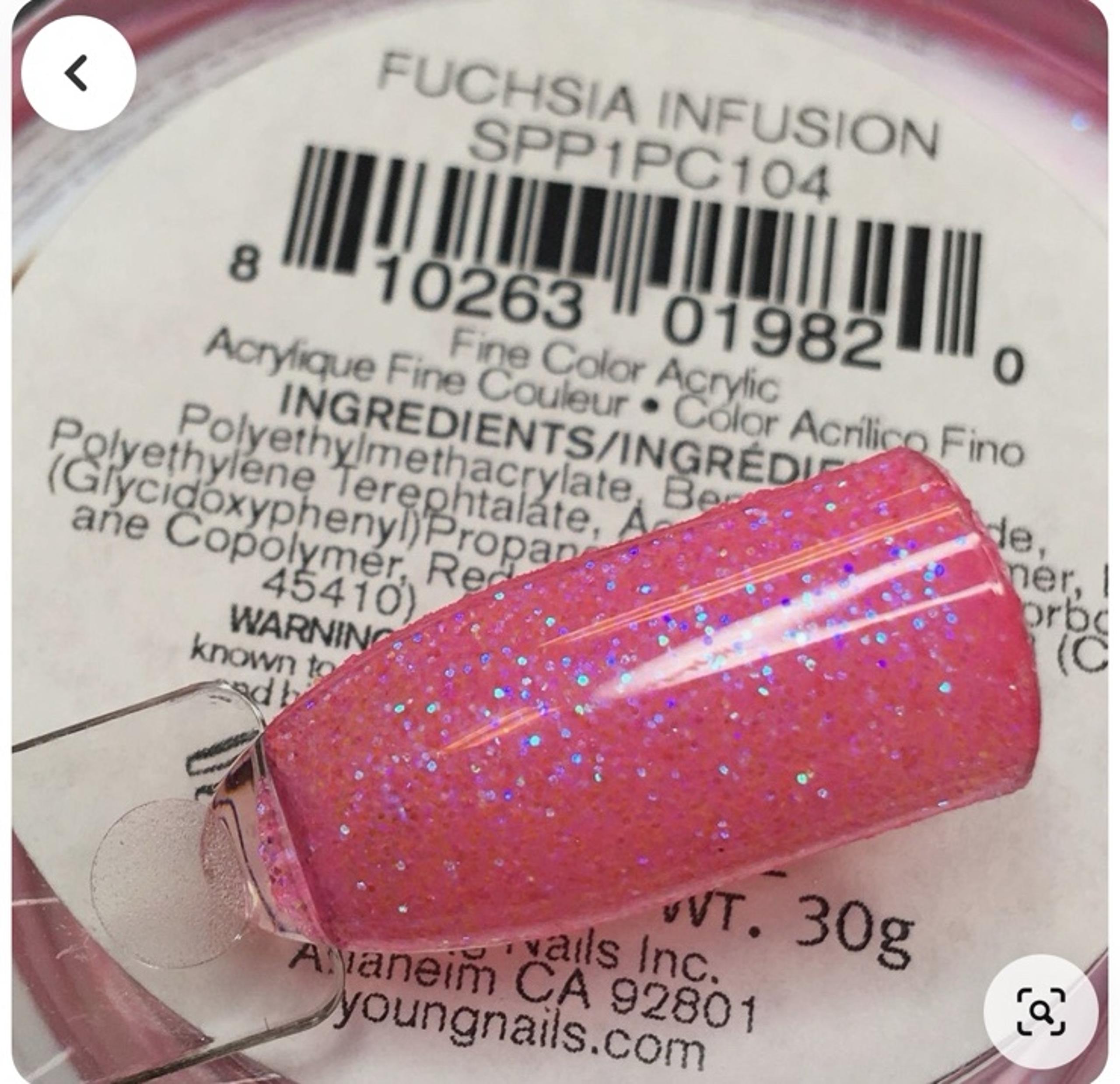 YN Slick Pour Nail Dip Powder .5 oz ~ Fuchsia Infusion