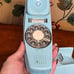 Vintage 1980 Powder Baby Blue ITT Rotary Dial Telephone NIB