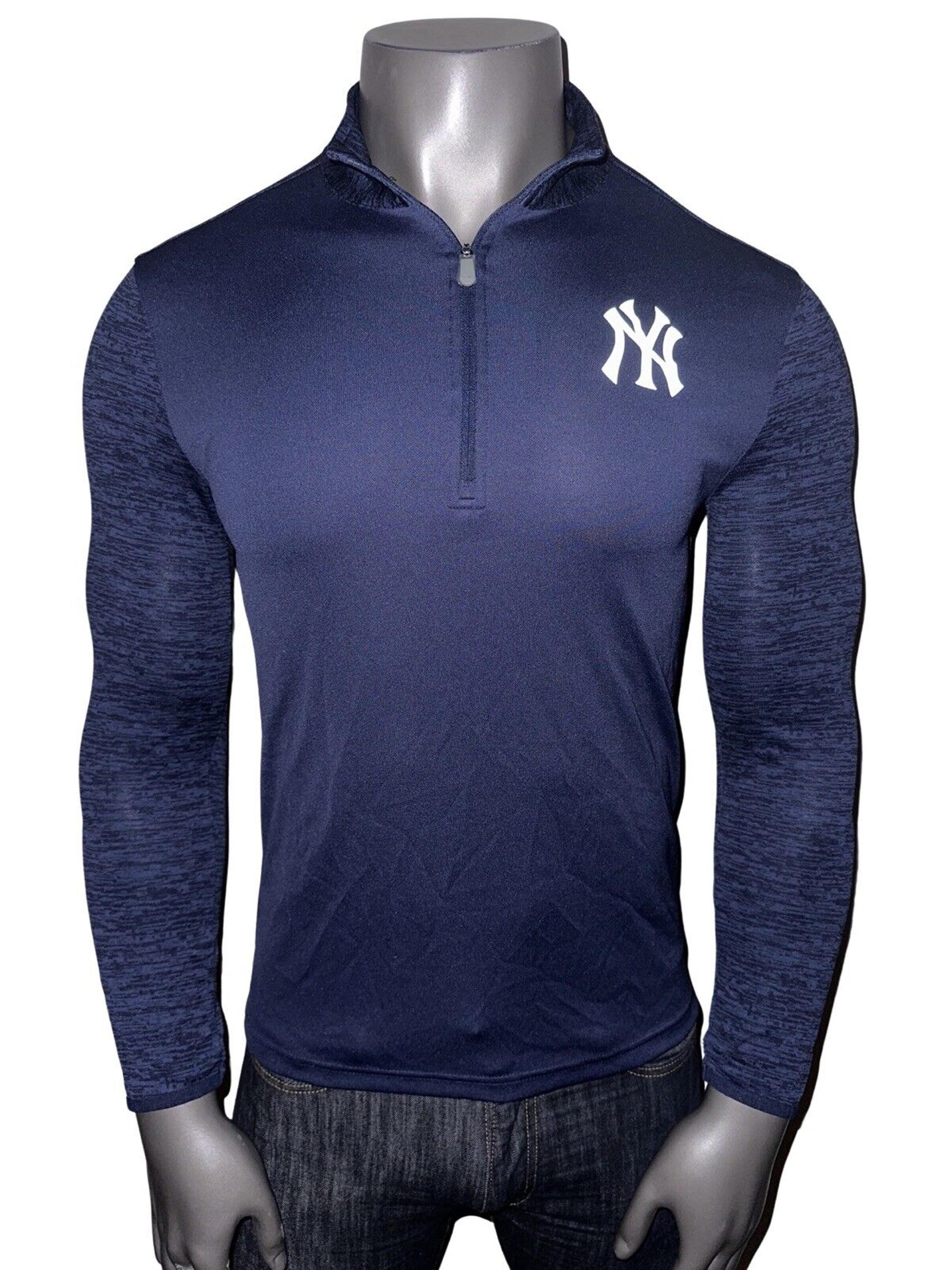 Majestic Cool Base New York Yankees MLB Men’s Medium Half Zip Blue Jacket