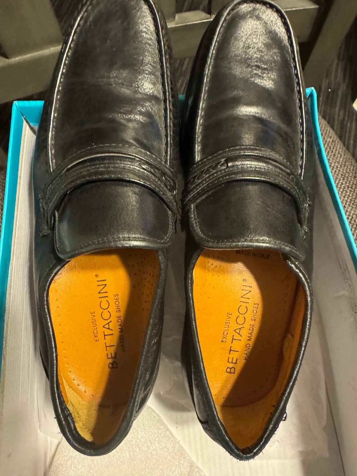 Men's Leather BETTACCINI Italian Hand Made Size USA 61/2