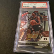 2020 Panini Prizm Basketball - Anthony Edwards Rookie Card - PSA grade 9