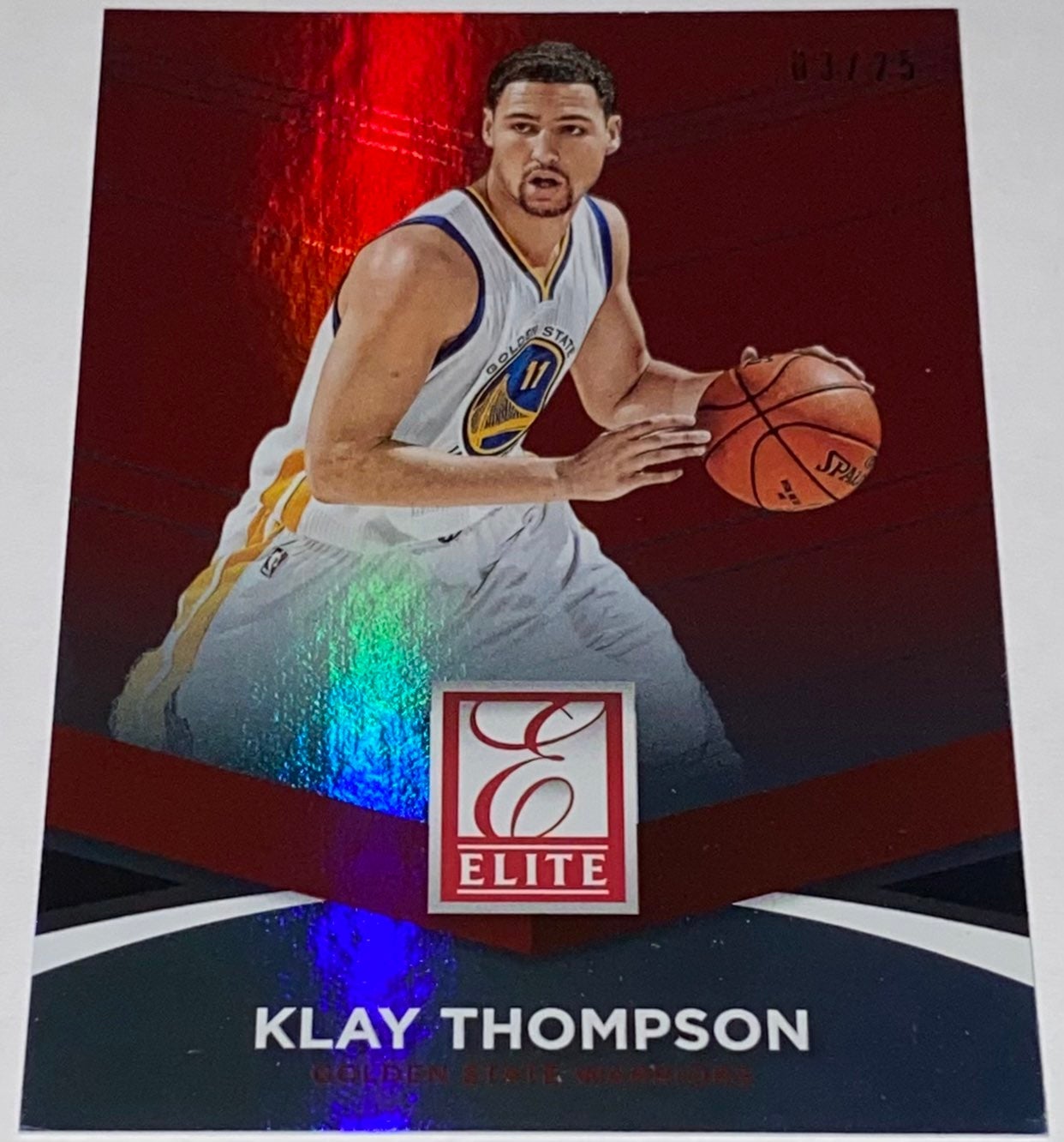 2014 Panini Donruss Elite #12 KLAY THOMPSON Red Foil /25 Golden State Warriors