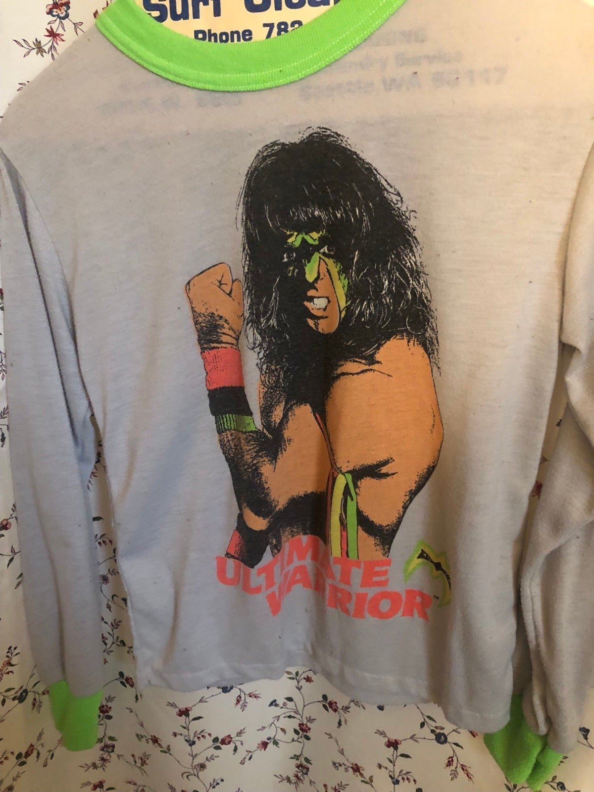 WWF 1991 Ultimate Warrior Vintage PJ Shirt.