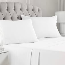 Classic White Twin XL Size Sheet Set 1800 Thread Count Cool and Breathable