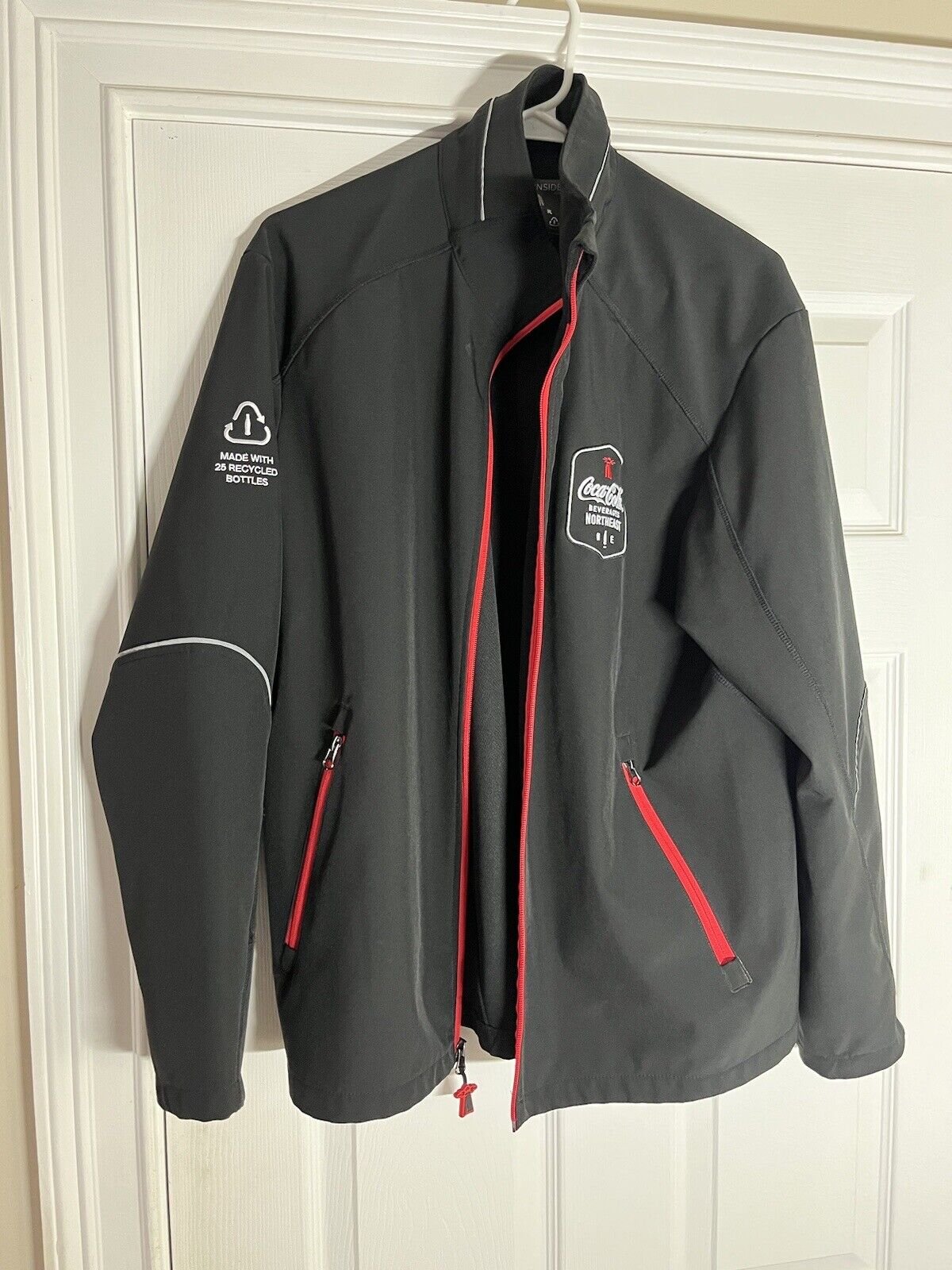 Vintage Recycled Coca Cola Beverages Northeast Employee Jacket Size Large