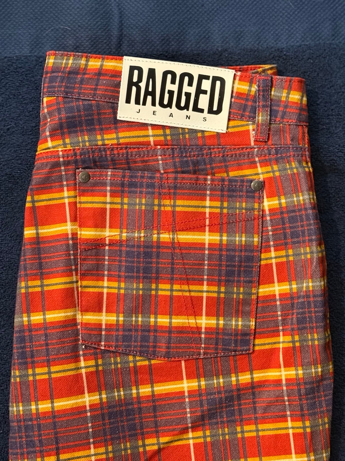 The Ragged Priest Jeans: Red Check Flares, Size 32/US: 14. New with tag!