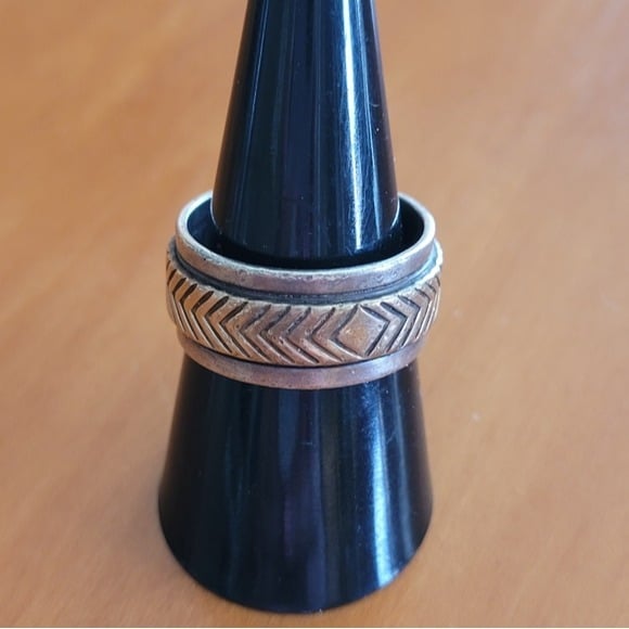 M.M. Rogers Hopi Indian Sterling Silver and 14k Ring
