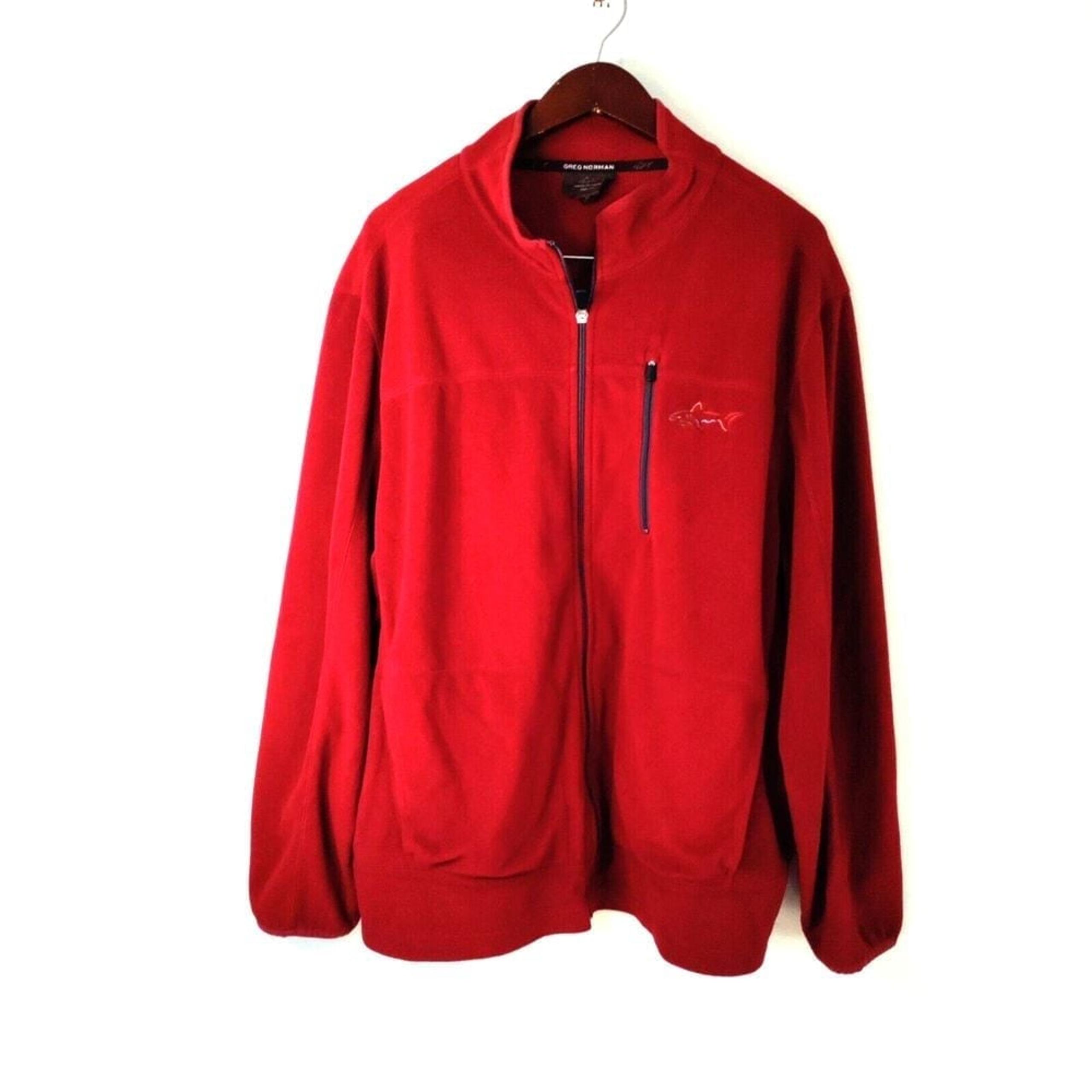 Shark Greg Norman Golf Men XL Tasso Elba Polyester Full Zip Jacket Outdoor Retro