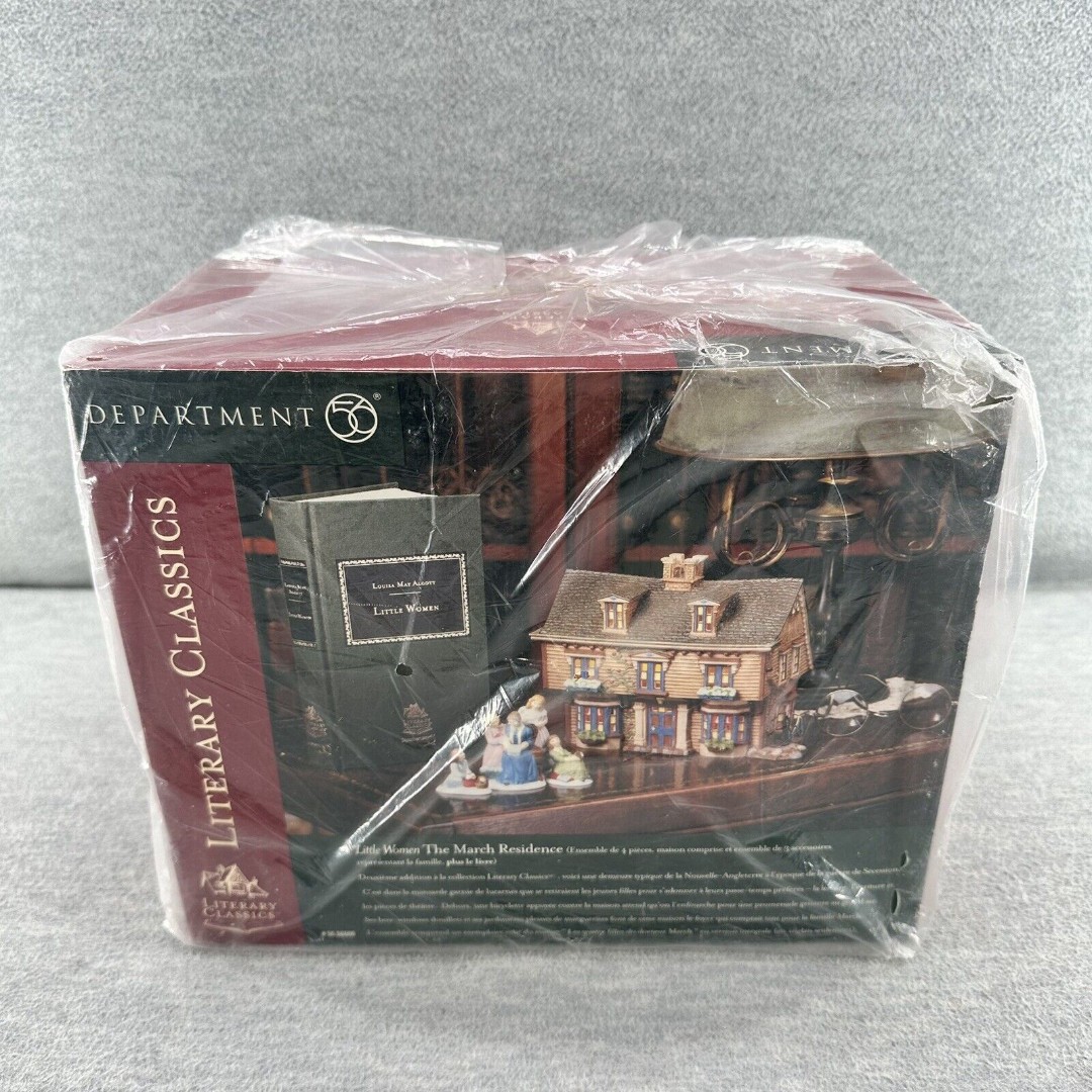 DEPT 56 LITERARY CLASSICS - Little Women The March Residence w/ Book
