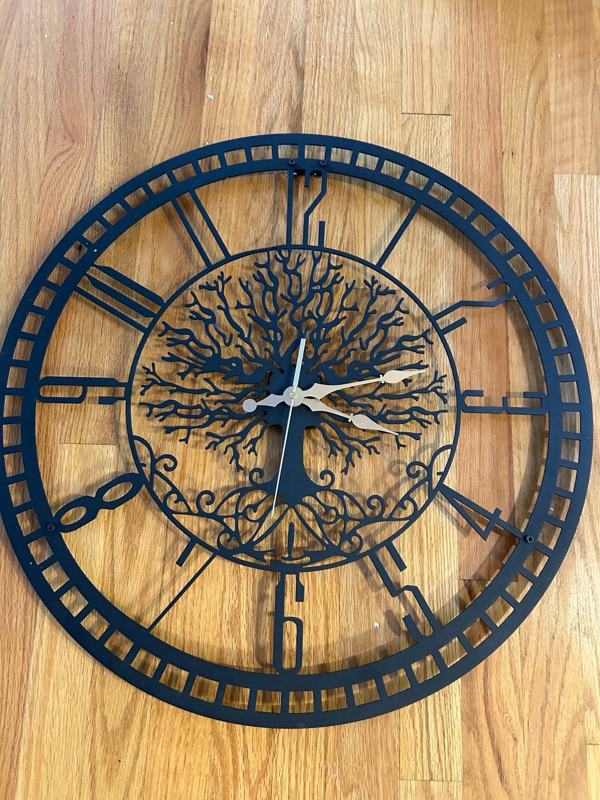 Tree of Life Metal Wall Clock - Large Decorative Wall Clock,man cave clock 23.6”