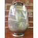 VINTAGE ASIAN MIXED METAL ETCHED LACQUERED FINISH VASE, FLYING CRANES MOTIF 10