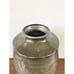 VINTAGE ASIAN MIXED METAL ETCHED LACQUERED FINISH VASE, FLYING CRANES MOTIF 10
