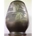 VINTAGE ASIAN MIXED METAL ETCHED LACQUERED FINISH VASE, FLYING CRANES MOTIF 10